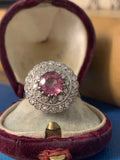 Reserved! 18ct and Platinum Pink Spinel and Diamond Ring