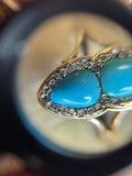 Victorian Double Heart Turquoise ring