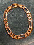 18ct White and Yellow Gold Figaro Curb Bracelet