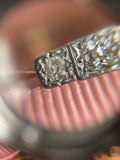 Art Deco 18ct Gold Old Cut Diamond Three Stone Ring