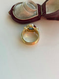 18ct Gold Diamond and Zircon Ring