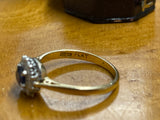 18ct Gold Sapphire and Diamond Cluster Ring