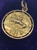 18ct Coin of Arethusa Decadrachm Medallion Pendant