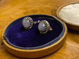 Reserved 18ct Gold and Silver Star Sapphire And Diamond Earrings