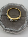 Victorian Pearl 5 Stone 18ct Gold Gypsy Ring