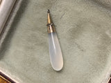15ct Yellow Gold Georgian Chalcedony Drop Pendant