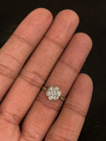 Antique 18ct and Platinum Old cut diamond cluster ring