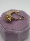 18ct Gold Victorian Hunting Horn Pendant
