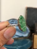 18ct White gold Jade Ring