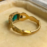 Part 2 Art Nouveau Emerald Paste Ring