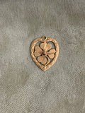 Reserved 18ct Porte Bonheur Heart and 4 leaf Clover charm