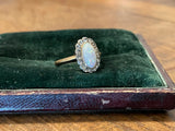 Reserved Opal and Rose Cut Diamond ring 1925