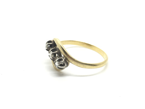 18ct Gold French Diamond Ring Circa 1900 - Ishy Antiques