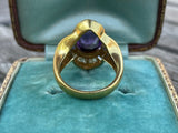 18ct Gold Amethyst and Diamond Cocktail ring