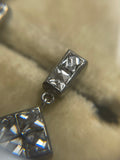 Platinum French Cut Diamond Earrings