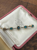 Early 20th Century Turquoise and Diamond Bar Brooch