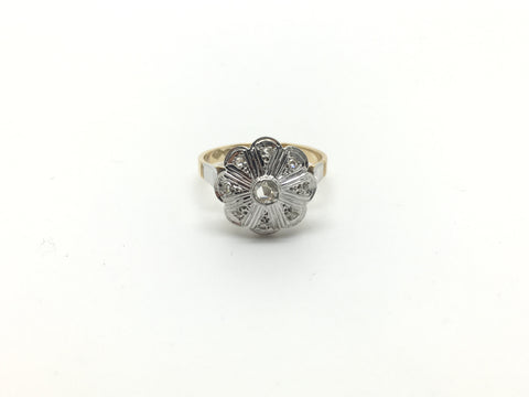 Large 18ct Gold Diamond Ring - Ishy Antiques