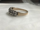 Late Georgian / Early Victorian Old cut diamond two row ring