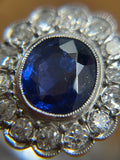 18ct Burma No Heat Sapphire And Diamond Ring