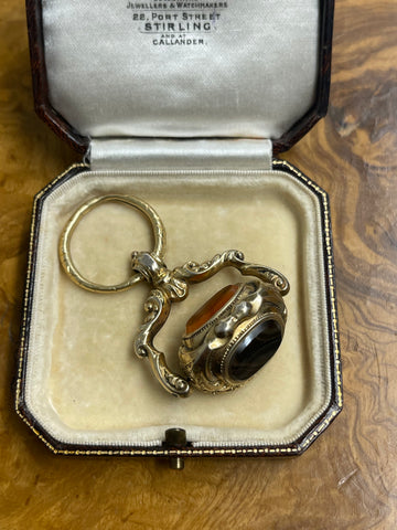 Victorian Locket Fob and 15ct Gold Split Ring