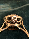 Art Deco Old Cut Diamond Cluster Ring