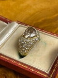 3.80ct Old Cut Diamond Heart Ring