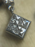 Platinum French Cut Diamond Earrings
