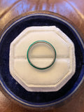 Green Enamel Silver Band