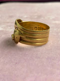 18ct Gold Diamond Snake Ring 1915