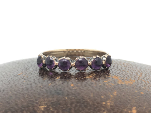 Georgian Six Stone Amethyst Ring