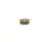 18ct Gold Edwardian Diamond and Sapphire Ring - Ishy Antiques
