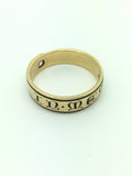 In Memoriam Victorian 18ct Gold Enamel And Diamond Mourning Ring - Ishy Antiques