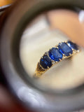 Edwardian 18ct Gold 5 Stone Sapphire Ring