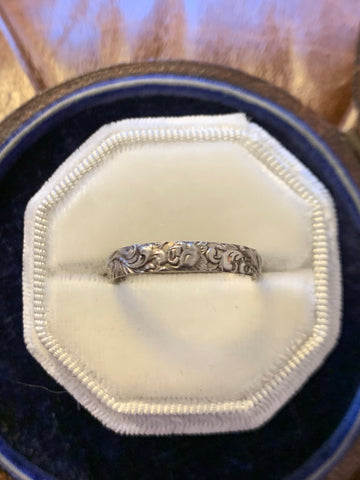 Scandinavian Silver Engraved Band