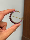 Victorian Tourmaline Crescent Brooch