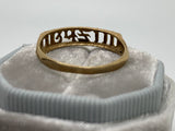 Reserved Gothic Script Mizpah Ring