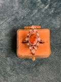 Late Victorian Citrine and Diamond Panel Ring
