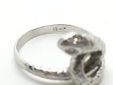 18ct Gold Snake Ring - Diamond Eyes - Ishy Antiques