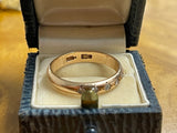 Russian 14ct Gold 5 Diamond Set Band