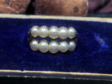 Georgian double row pear ring pt4