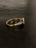 Antique 18ct and Platinum Old cut diamond cluster ring