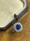 18ct Burma No Heat Sapphire And Diamond Ring