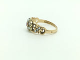 Victorian 15ct Gold Ruby and Split Pearl Ring - Ishy Antiques