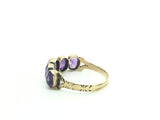 Part 3/3 Late Georgian / Early Victorian Five Stone Amethyst Ring - Ishy Antiques