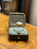 Antique Moonstone and Diamond Ring