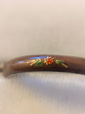 Reserved! 3 Enamel Silver Band with Floral Detail