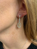 Platinum and Gold Diamond Buckle Earrings