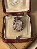 Victorian Crowned Portrait Brooch