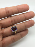 Stunning 18ct Gold Micro Pave Diamond and Amethyst Cocktail Ring - Ishy Antiques