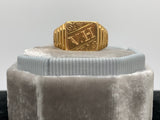 21ct Yellow Gold VH signet ring
